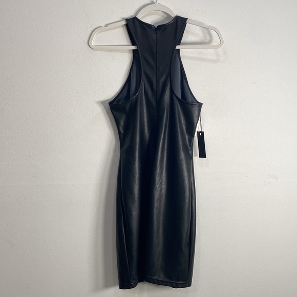 Ten by Babaton Cinema Dress Vegan Leather Size 4 - Picture 8 of 12